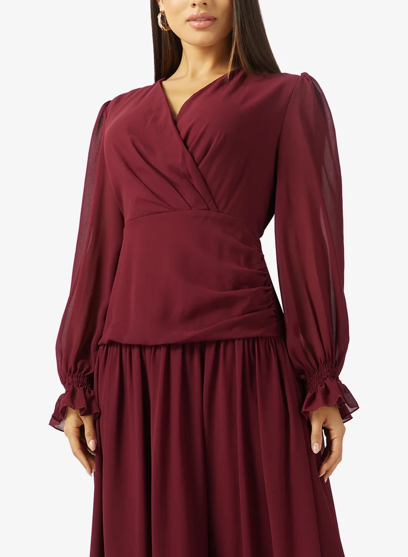 Khizana  Puff Sleeve A-line Dress for Women | Best Price UAE